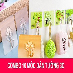 Combo 10 móc dán cường 3D chịu lực
