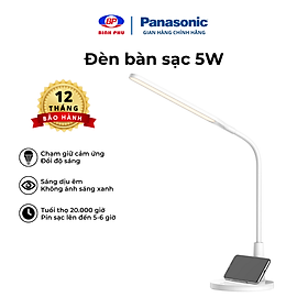 Mua Đèn Bàn Sạc Panasonic HHGLT0346L19 5W - độ sáng 10-100%  Led Đổi màu  cổng sạc USB  Tích hợp đế đựng điện thoại tiện lợi