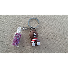 MÓC KHÓA HÌNH THÚ KÈM LỌ THỦY TINH