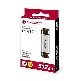 Hình ảnh Ổ cứng gắn ngoài SSD Transcend ESD310S 512GB USB 10Gbps Type C/A  - Hàng chính hãng