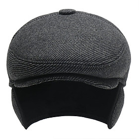 Mũ Beret Nam Trung Niên Đẹp, Chất Liệu Dày Dặn, Có Tai Che LTM-012