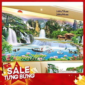 Mua iii8256Tranh đính đá Phong Cảnh 200x90cm
