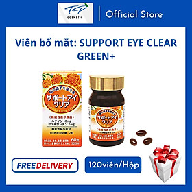 [Freeship Xtra] Viên bổ mắt: SUPPORT EYE CLEAR GREEN+ : Tăng cường thị lực, giảm mờ mắt, khô mắt mỏi mắt.