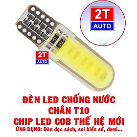 Đèn Led soi biển số _ Led trần Led mí chân T10 cho ô tô xe hơi siêu sáng chống nước chip led COB: SKU:342
