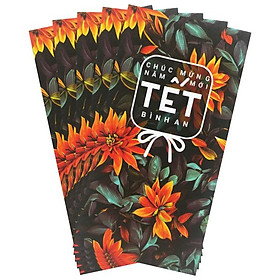 Bộ 5 Bao Lì Xì Hoa Tết Giáp Thìn - Futurebook L387 - Tết Bình An