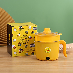 Mua Ca Nấu Mì Có Khay Hấp 1.8L 600W Hình Vịt Vàng Cute Duck