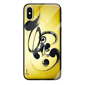 Ốp kính cường lực cho iPhone XS MAX thư pháp 26 - Hàng chính hãng