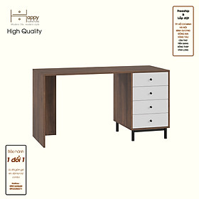 HAPPY FURNITURE , Bàn làm việc 4 ngăn kéo - LIVIK, BAN_141 BAN_142, 59cm x 75cm RxC