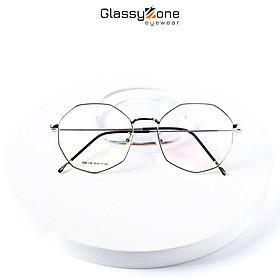 Gọng kính cận, Mắt kính giả cận kim loại Form Lục Giác Unisex Nam Nữ Taye - GlassyZone