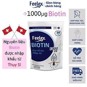 Viên uống Feelex Biotin ngăn rụng tóc, hỗ trợ mọc tóc gói 30 viên (30 Ngày)