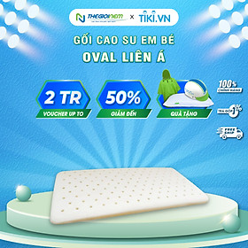 Mua Gối cao su em bé Liên Á Oval + kèm áo gối cũng kích thước