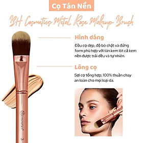 Cọ Tán Kem Nền Dẹp BH Cosmetics Meta Rose 3