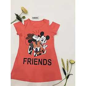 Váy mùa hè cho bé gái chất vải cotton co giản 4 chiều mẫu DB001