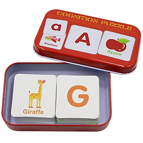 Hộp Thẻ Flashcards Ghép Hình Nhận Thức Cho Bé Học Tiếng Anh (Hộp Đỏ)