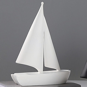 Sailing Ship Statue Sailboat Model Sailing Boat Figurine for Bedroom Aureate