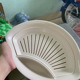 Mua khay đựng thức ăn lúa mạch hình có giá róc nước