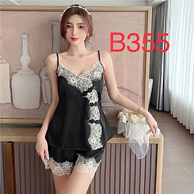 Bộ 2 Dây Quần Đùi B355 Lụa Quảng Châu Cao Cấp Phối Ren Xinh Xắn