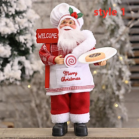 Santa Claus Doll Standing / Sitting Doll Christmas Ornament for Home Xmas Table Decor