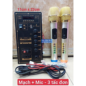 Mạch Loa Kéo 3 tấc đơn kèm Mic - Kích Thước 11cm x 23cm