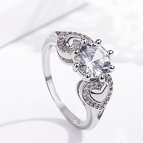 Nhẫn đính hôn Sapphire 2 Carat Mạ vàng 14K QYP0020