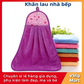 Khăn lau tay lau bát lau bếp trong gian bếp nhà tắm phòng khách có móc treo bằng vải cotton sợi mềm thấm nước