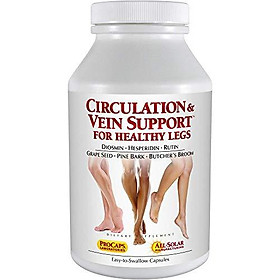 Andrew Lessman Circulation Vein Support for Healthy Legs 60 Capsules – High Bioactivity Diosmin Natural Oxidants Butcher's Broom Visibly Reduces Swelling & Discomfort in Feet, Ankles, Calves & Legs