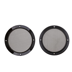 2Piece 5inch Speaker Round Grills Cover Case Decorative Circle with Screws