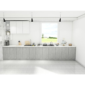 Mua TỦ BẾP DƯỚI GỖ AN CƯỜNG PHỦ MELAMINE KẾT HỢP MẶT TỦ ĐÁ THẠCH ANH VICOSTONE