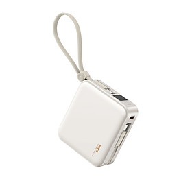 Pin sạc dự phòng 10.000mAh Rockspace P73 sạc nhanh PD 22.5W tích hợp 2 cáp đi kèm - Hàng chính hãng bảo hành 12 tháng - Màu Trắng