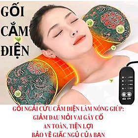 GỐI NGÃI CỨU XÔNG ĐIỆN ĐIỀU KHIỂN GIÚP NGỦ NGON CẢI THIỆN SỨC KHỎE