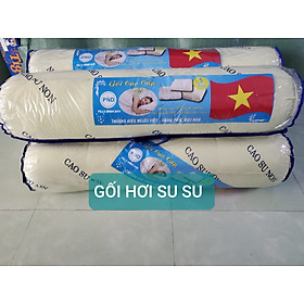 Ruột gối ôm cao su non kích thước 35x100cm, tặng kèm 1 áo gối ôm màu ngẫu nhiên