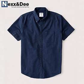 Áo sơ mi nam tay ngắn vải Oxford cao cấp phù hợp công sở trắng ND05 - Xanh đen - M
