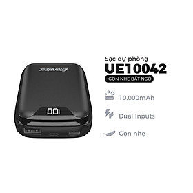 Pin sạc dự phòng Energizer 10000mAh - UE10042 - Hàng Chính Hãng