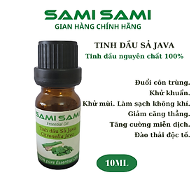 Tinh dầu thiên nhiên SAMI SAMI 10ml chiết xuất từ Sả Chanh, Bạc Hà, Cam Ngọt, Sả Java, Quế, đuổi muỗi, côn trùng