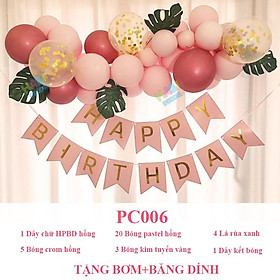 Hình ảnh Combo set bong bóng bay trang trí tiệc sinh nhật happy birthday cho bé trai, bé gái nhiều mẫu đủ đồ phụ kiện TH01