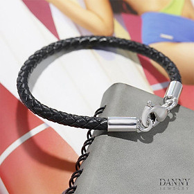 Vòng Tay Da Danny Jewelry Khóa Bạc 925 Xi Rhodium QI(K)4G001