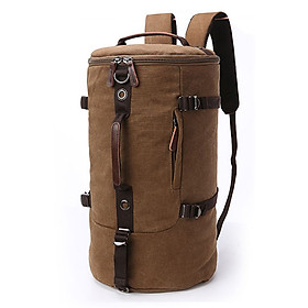 Balo nam thời trang vải canvas BL0012 (nâu) - đi du lịch, đi chơi, đựng hành lý