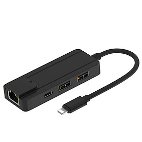 Mua Cáp chuyển Lightning ra RJ45 + 2 cổng USB + Lightning - Hàng nhập khẩu