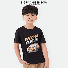 Bộ cộc tay bé trai BIGFOX - MISS MEOW size đại chất cotton phong cách Âu Mỹ in Super Sport size trẻ em 3-11 tuổi 11 - 40 kg QATE
