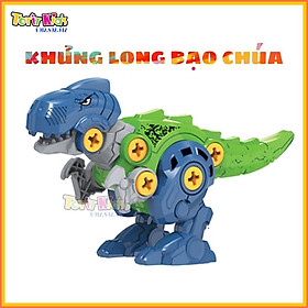 ĐỒ CHƠI TRỨNG KHỦNG LONG CỠ TO 19CM, THÁO LẮP BẰNG TUA VIT ( TẶNG KHỦNG LONG CON )