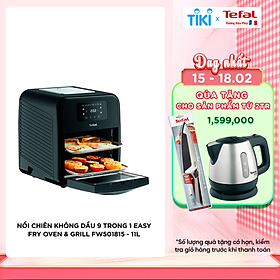 Lò chiên nướng và quay không dầu 9 trong 1 Tefal Easy Fry Oven & Grill FW501815 - 2000W - Dung tích 11L - Công nghệ khí nóng đa chiều - Lồng nồi bằng thép không rỉ phủ chống dính - Hàng chính hãng