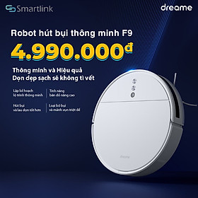 Robot hút bụi lau nhà thông minh Xiaomi Dreame F9 - Lực hút 2500 PA - Hàng chính hãng