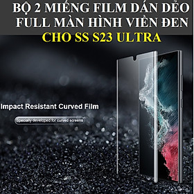 Bộ 2 miếng phim dán dẻo full màn hình viền đen cho S23 Ultra Nillkin curved screen protective film _ Hàng chính hãng