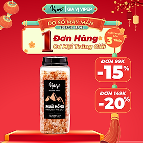 Muối Hồng Himalaya Nguyên Hạt Vipep Hũ Nhựa 1.1kg