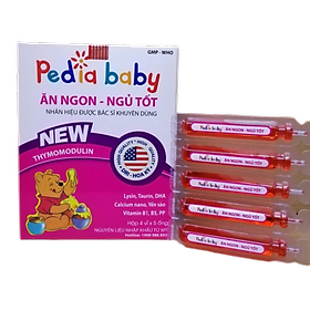 Siro Pediababy ăn ngon ngủ tốt hỗ trợ tăng cảm giác ăn ngon miệng, tăng cường sức đề kháng cho bé - Hộp 20 ống