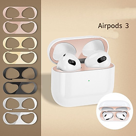 Miếng Dán Chống Bụi Kim Loại Kai Dành Cho Airpods Pro 2 / Airpods Pro / Airpods 3 - Hàng Nhập Khẩu