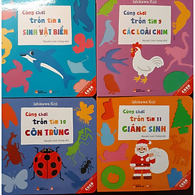 [Download Sách] Combo 4 cuốn Ehon Nhật Bản Cùng chơi trốn tìm 8 Sinh vật biển, Cùng chơi trốn tìm 9 Các loài chim, Cùng chơi trốn tìm 10 Côn trùng, Cùng chơi trốn tìm 11 Giáng sinh