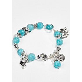 Vòng Đá Amazonite Phối Charm Bạc Ngọc Quý Gemstones