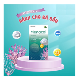 Viên uống Aplicaps MENACAL - Bổ sung Canxi tự nhiên, vitamin K2 và D3 giành cho phụ nữ mang thai