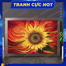 Mua Tranh Tô Màu Theo Số - Tranh Hướng Dương Rực Lửa - MS468